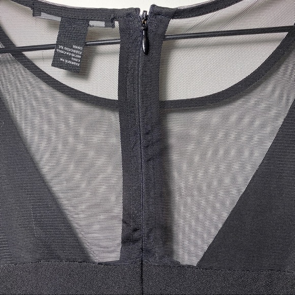 Forever 21 Black Mesh Beaded Skater Dress Size L - Picture 10 of 10